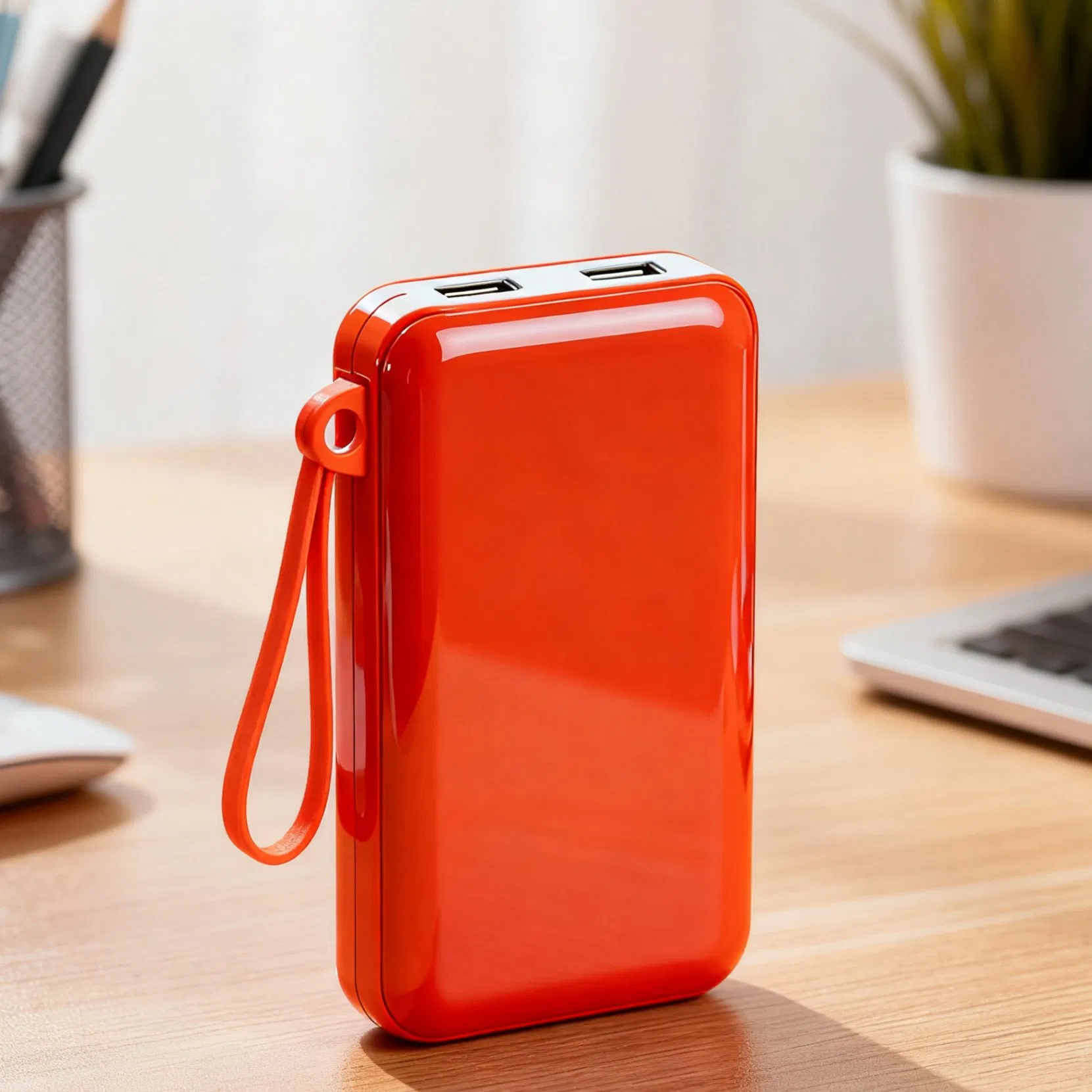 High-Capacity Plastic Parts for Portable Power Bank with Dual USB Ports