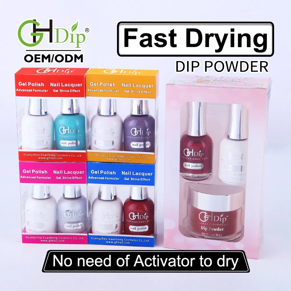 High Quality Fast Drying Dipping Powder Colors Perfect Match Gel and Lacquer
