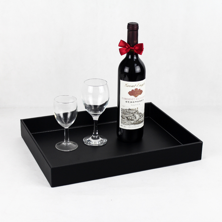 PU Leather Tray for Bathroom Use (PJ-021)