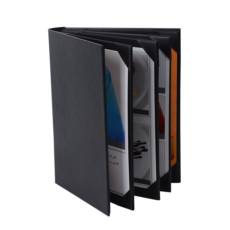 Supply Restaurant Menu Cover Faux Leather Menu Holder for Hotel