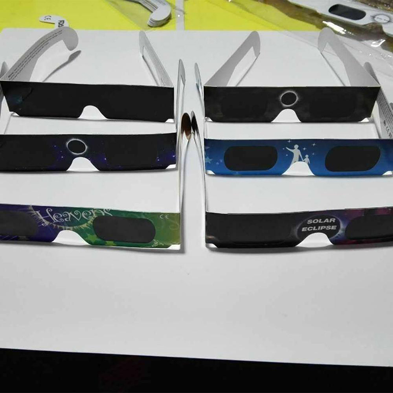 Factory CE ISO Solar Glasses Cardboard Solar Eclipse Glasess Safe Viewing Sun