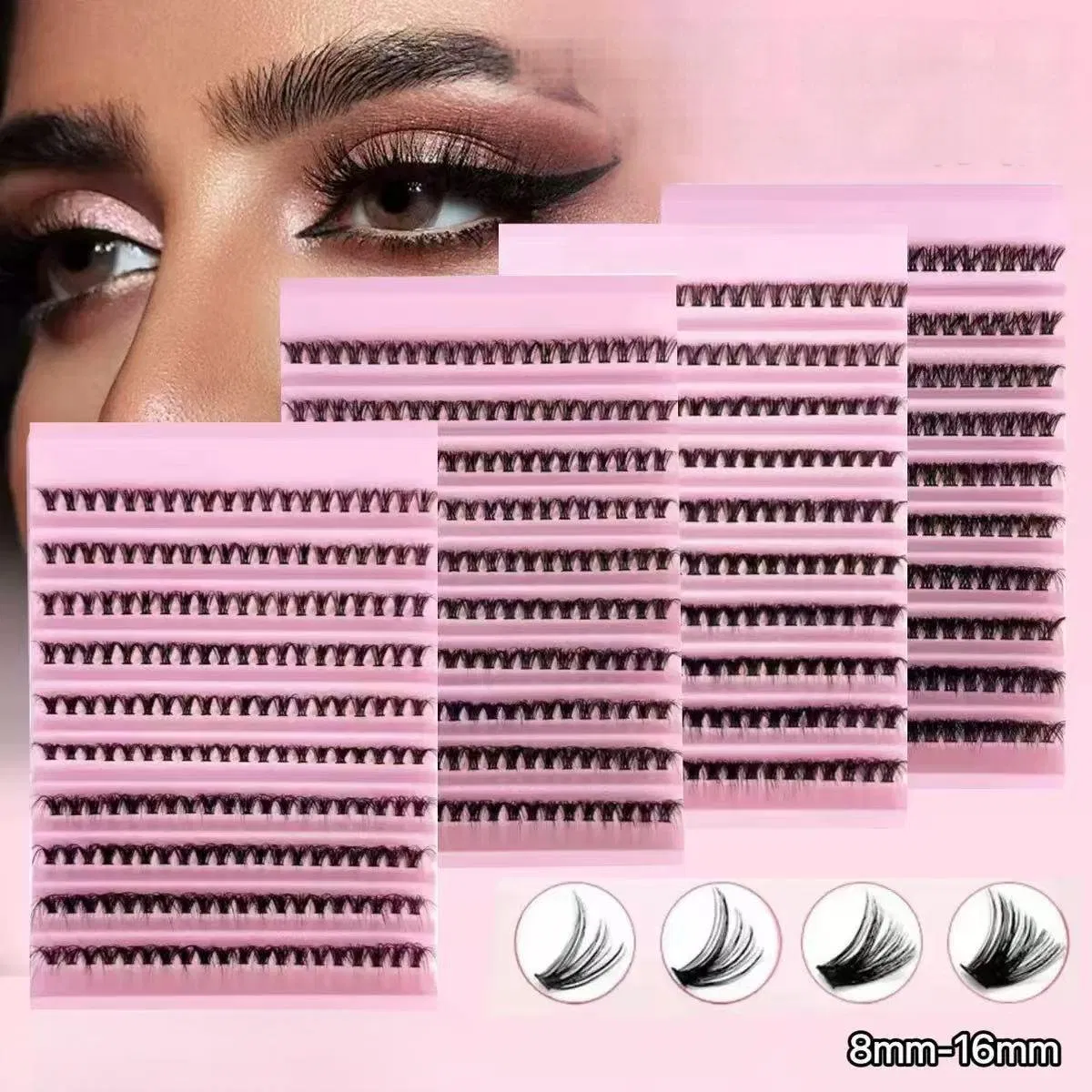 Wholesale High Quality 30d 40d 50d 60d 80d 100d Mixed Private Label DIY Segment Cluster Eye Lashes