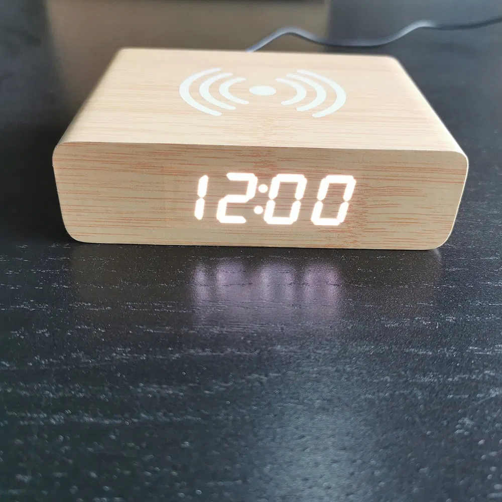 Small Phone Wireless Charger with LED Alarm Clock Gift
