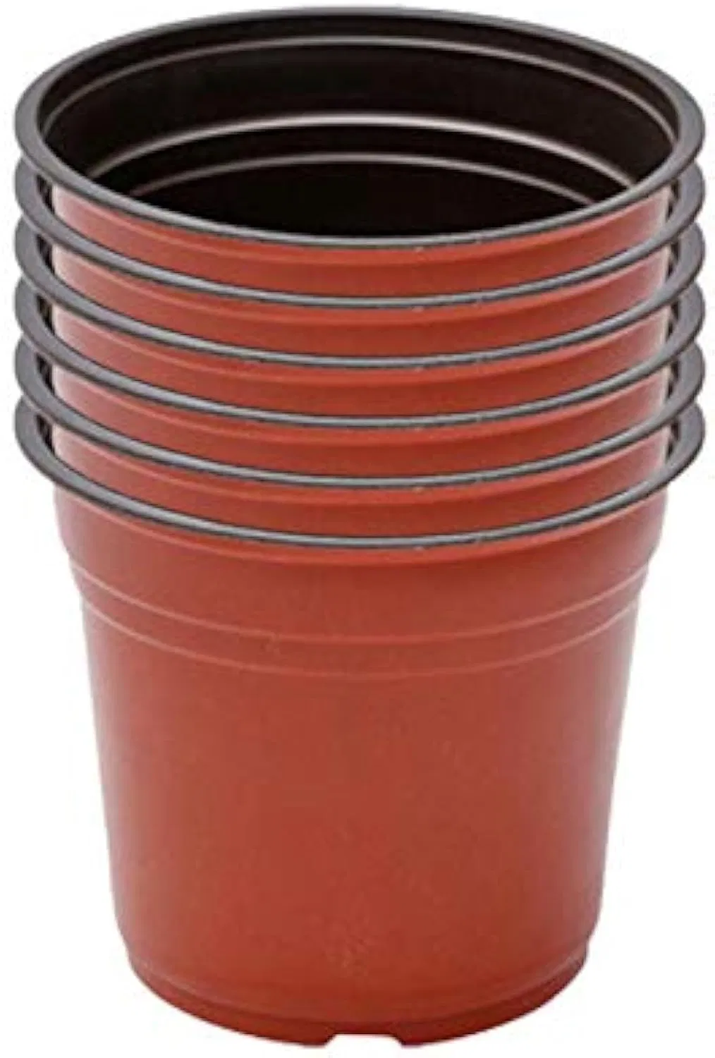 Пластиковые цветочные горшки 8 дюймов, двухцветные