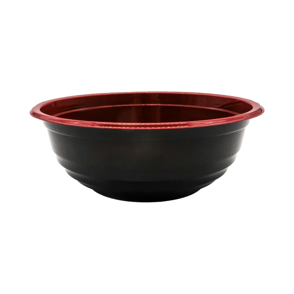 Manluen Wholesale Disposable Noodle Salad Soup Rice Fruit Round Packaging Container Plastic Takeaway Microwava Bowl