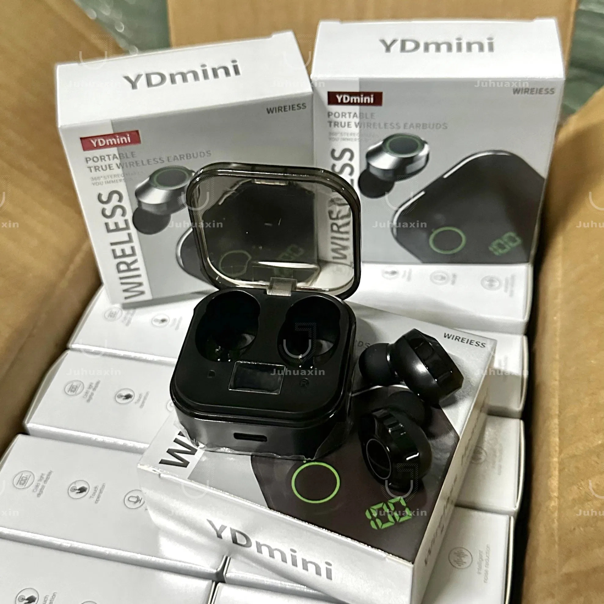 Wireless Headsets Bluetooth Earphones Clock Digital Display Earpieces Yd Mini Music Headphones Tws