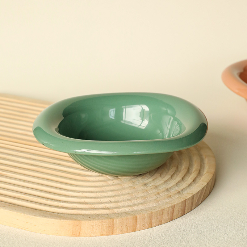 Irregular Yogurt Ice Cream Bowls Ceramic Breakfast Dessert Salad Fruit Bowl