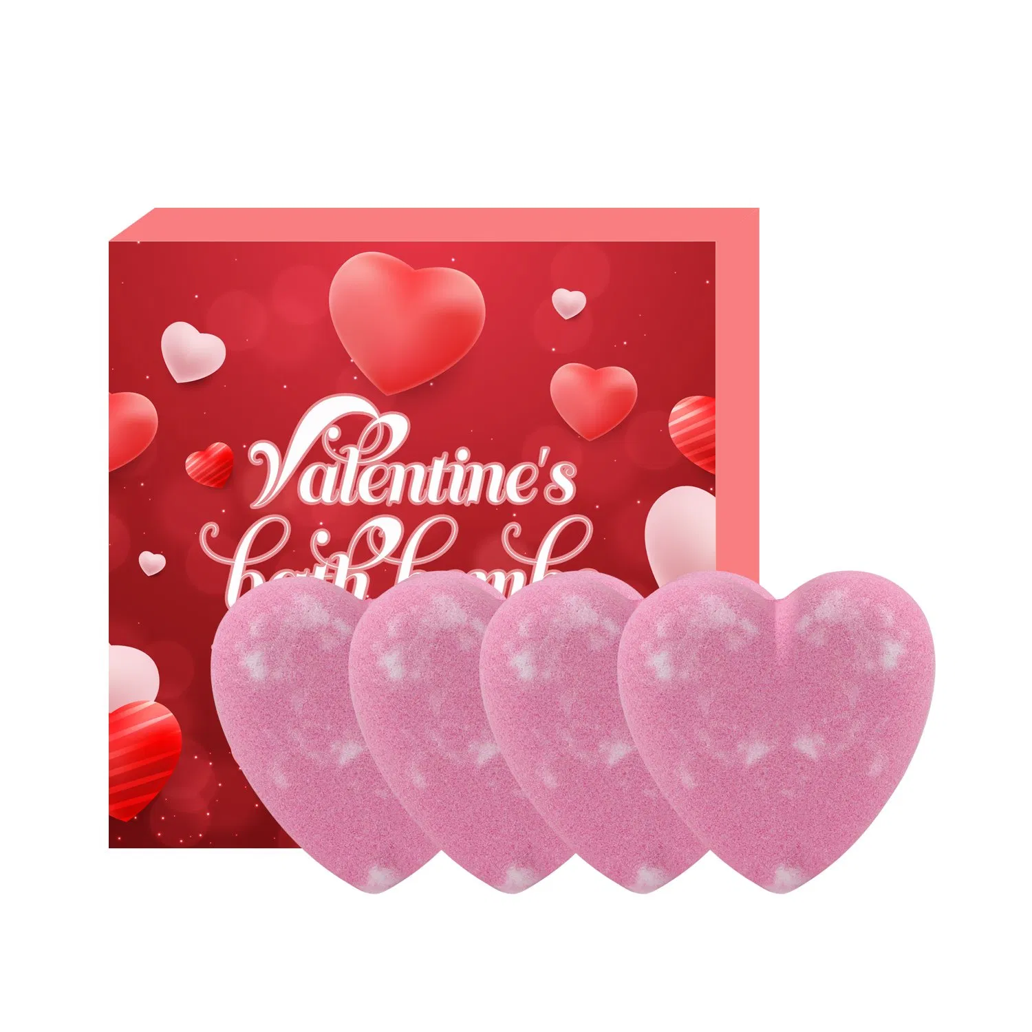 Scented Heart Bath Bombs for a Relaxing Valentine's Day Experience