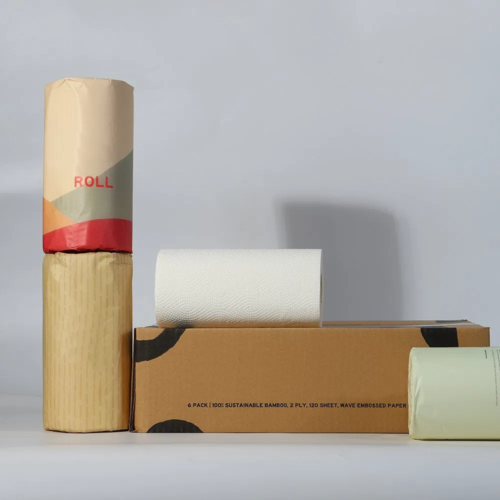 2ply White and Strong Bamboo Kitchen Towel Roll and Individual Wrapped