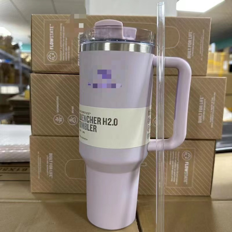 Термокружка 40 унций с крышкой и соломинкой, двойные стенки