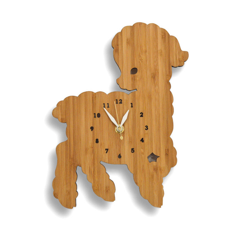 14 Inch Minimalist Creative Designer Bamboo Home Decor Wall Clock Wooden