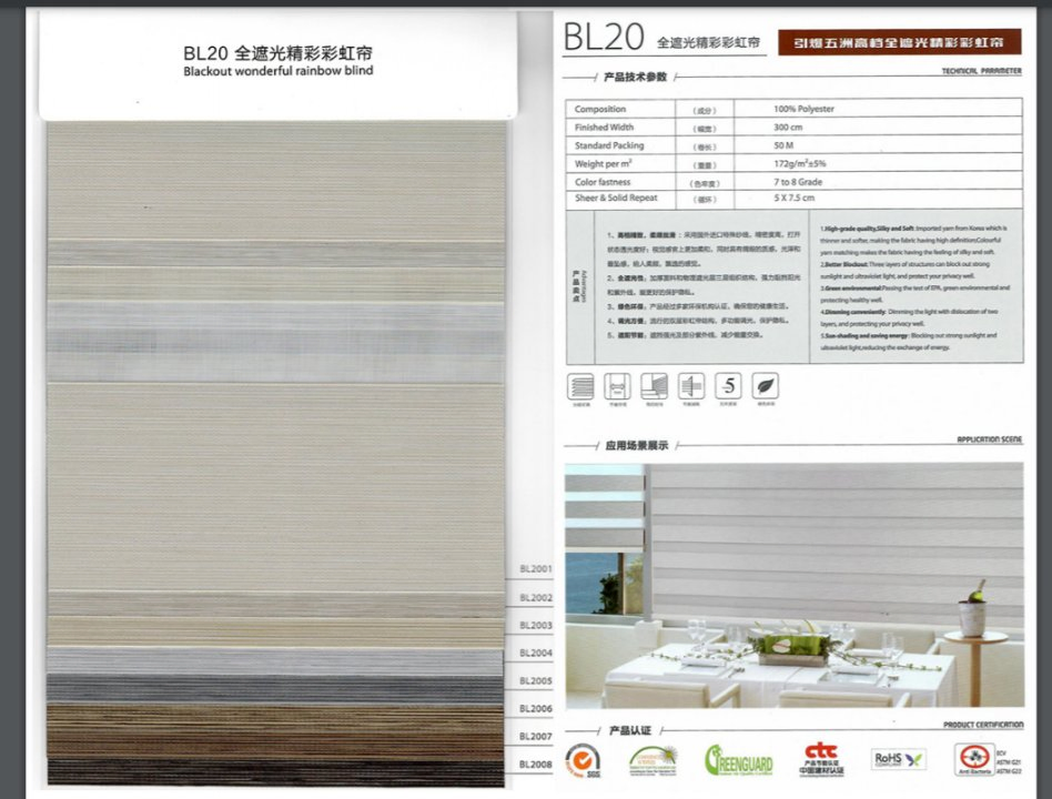 Modern Long Lifespan Colorful Wholesale Zebra Blinds Fabric