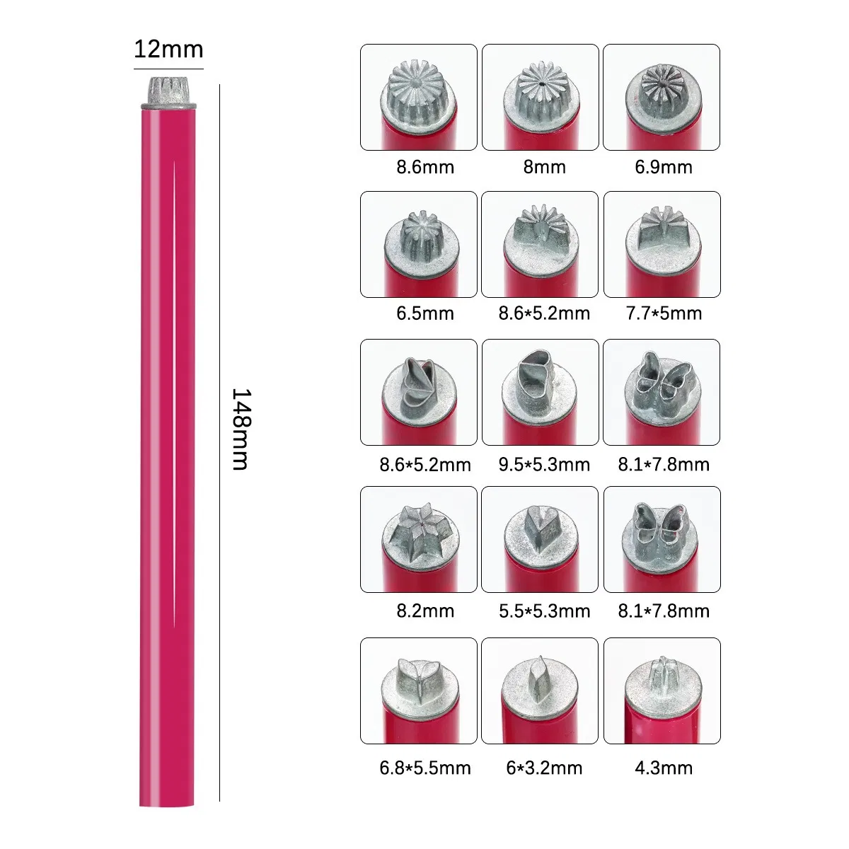Factory Direct 6 Pieces Nail Art Stamp Pen Set with 6 Nail Printing Pen Seal Pen Tool