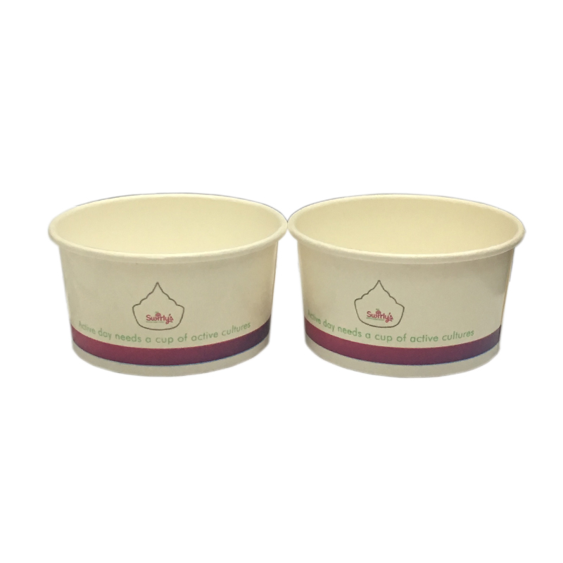 Food Grade Custom Printed 3oz 100ml Paper Ice Cream Cup with Lid