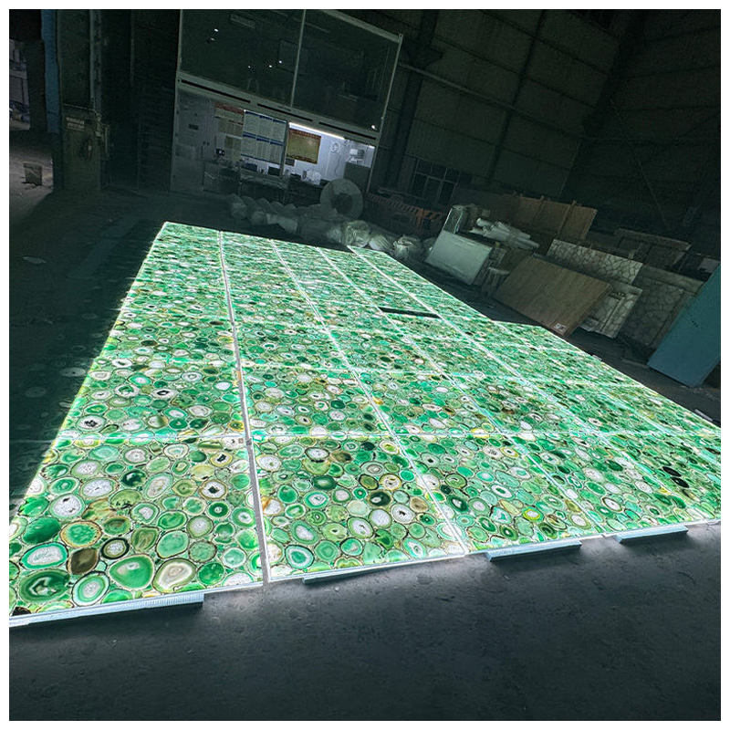 Translucent Green Agate Gemstone Floor and Wall Tiles