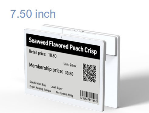 Customized Digital Shelf Label and Price Tags Used Electronic Screen and Eink with 800*480 Resolution and 175° Viewing Angle 2.4G SDR Wireless Mode Risk Control