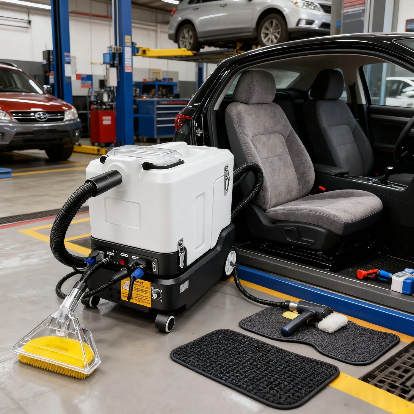 Heated Carpet Washing Cleaner Machine Extractor Injector Steam Vacuum Cleaner for Carpet Sofa Dust Mite Removal