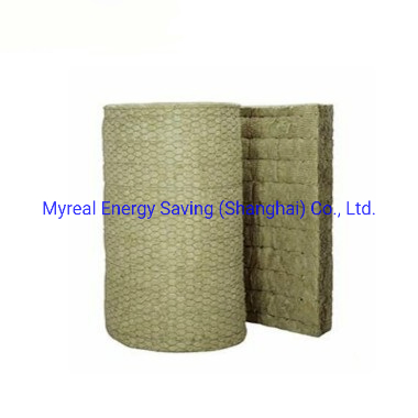 Myreal High Density Rock Wool Blanket Wire Mesh Rock Wool Roll Acoustic Blanket Insulation