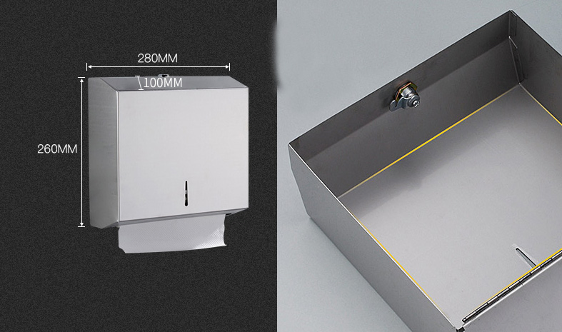 Wall Mounted Inox Stainless Steel Tissue Box