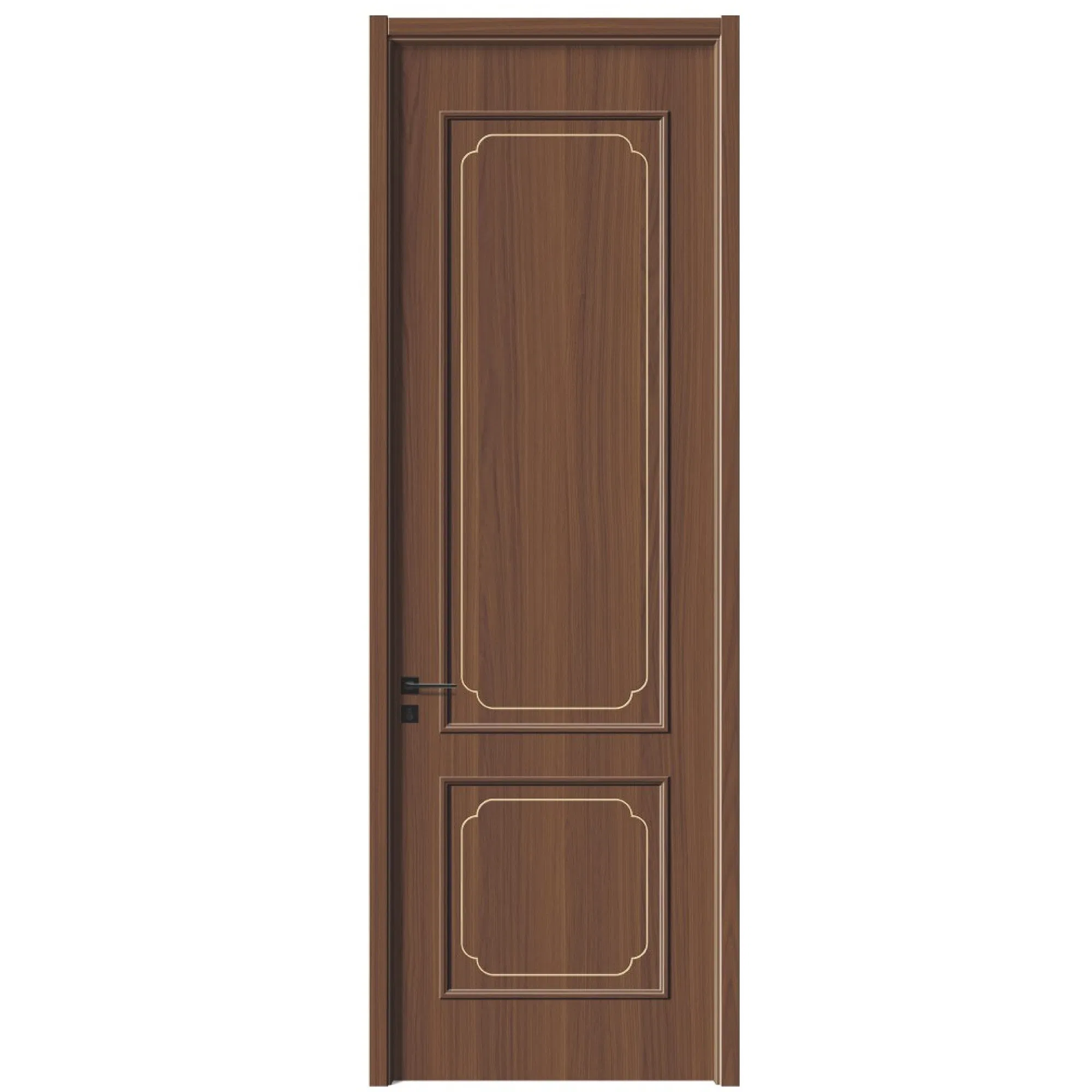 21. Luxury Interior Wooden PVC Security WPC Villa Solid Entrance Wood Door Grey White for Sale