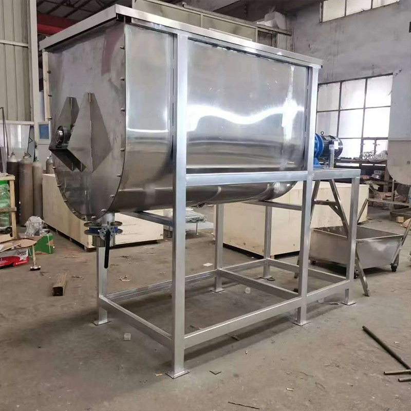 Stainless Steel Dual Ribbon Blender for Efficient Meat Product Mixing
