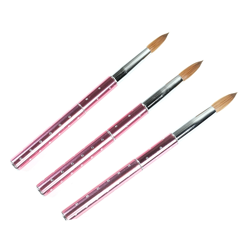 Professional 100% Kolinsky Nail Acrylic Brush Customized Handle Private Label Mink Hair Nail Brush Nail Acrylic Brush