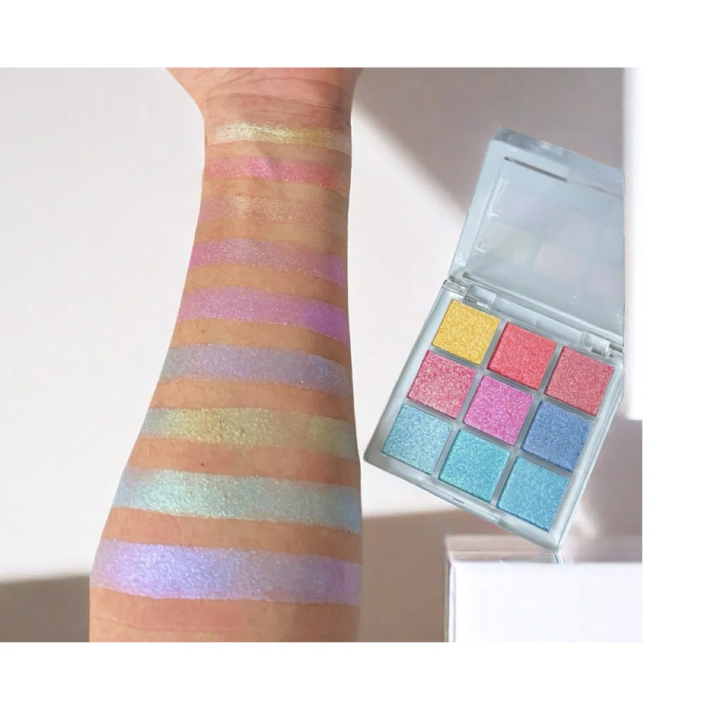 9 Colors Duochrome High Shine Makeup Duo Chrome Eyeshadow Palette