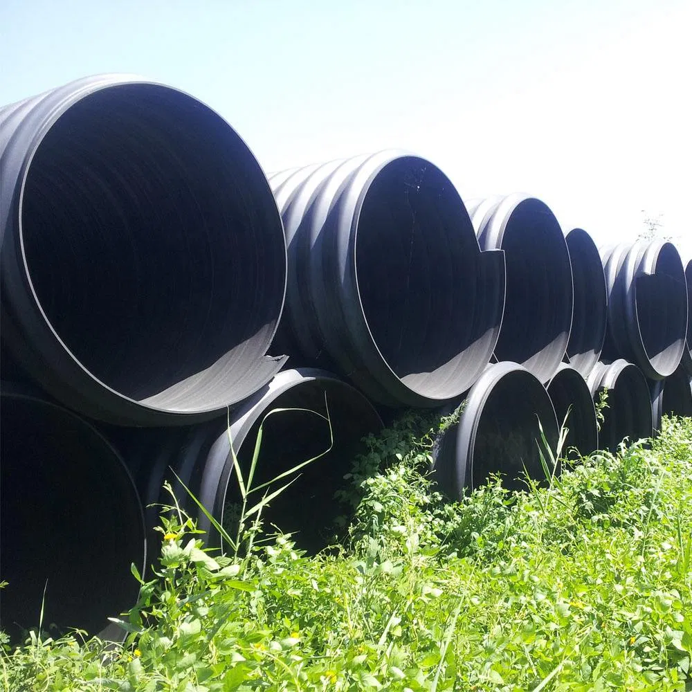 Двухслойная гофрированная труба HDPE с армированием стальной лентой