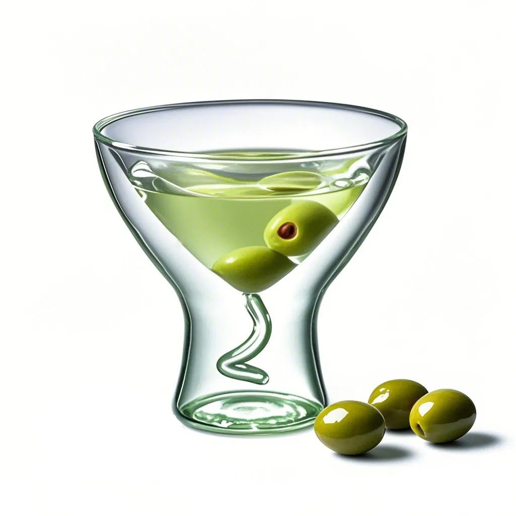 Double Wall Martini Wine Mug Martini Glass Cup Tableware for Homeware Dinning Dinnerware