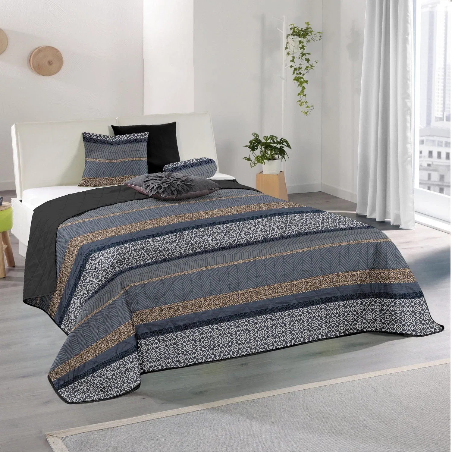 100% Polyester Microfiber Ultrasonic Bedspread Printing