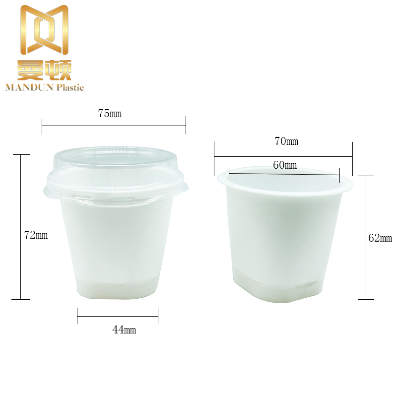 Plastic Yogurt Ice Cream Cup Tub Packaging Containers Customized Cakes Containers Custom Plastic Food Grade Iml Printed 100ml