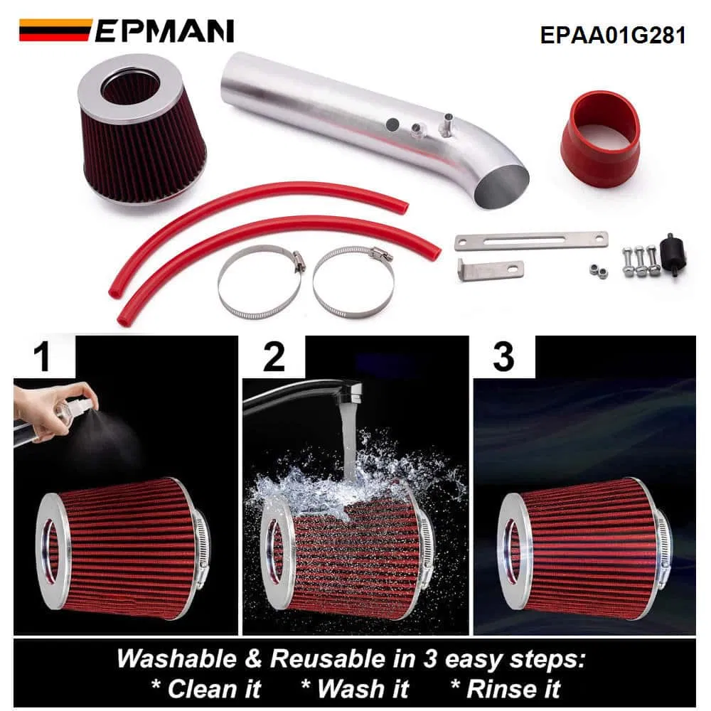Epman Cold Air Intake Kit & Air Filter High Performance for Honda Civic EK J HX EX 1.6L L4 1996-1998