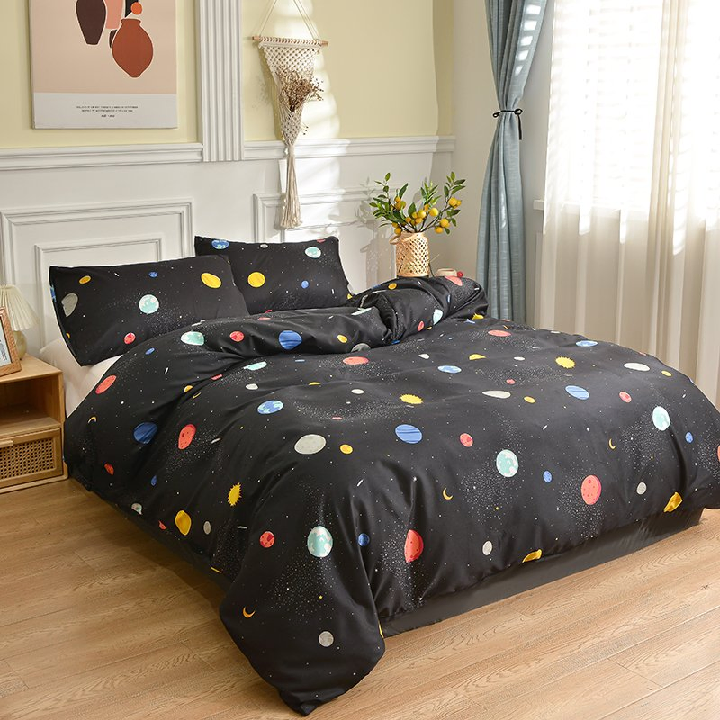 Bedding Queen & King Duvet Set - 4 Piece Bedding 80GSM Microfiber Easy Care for Home