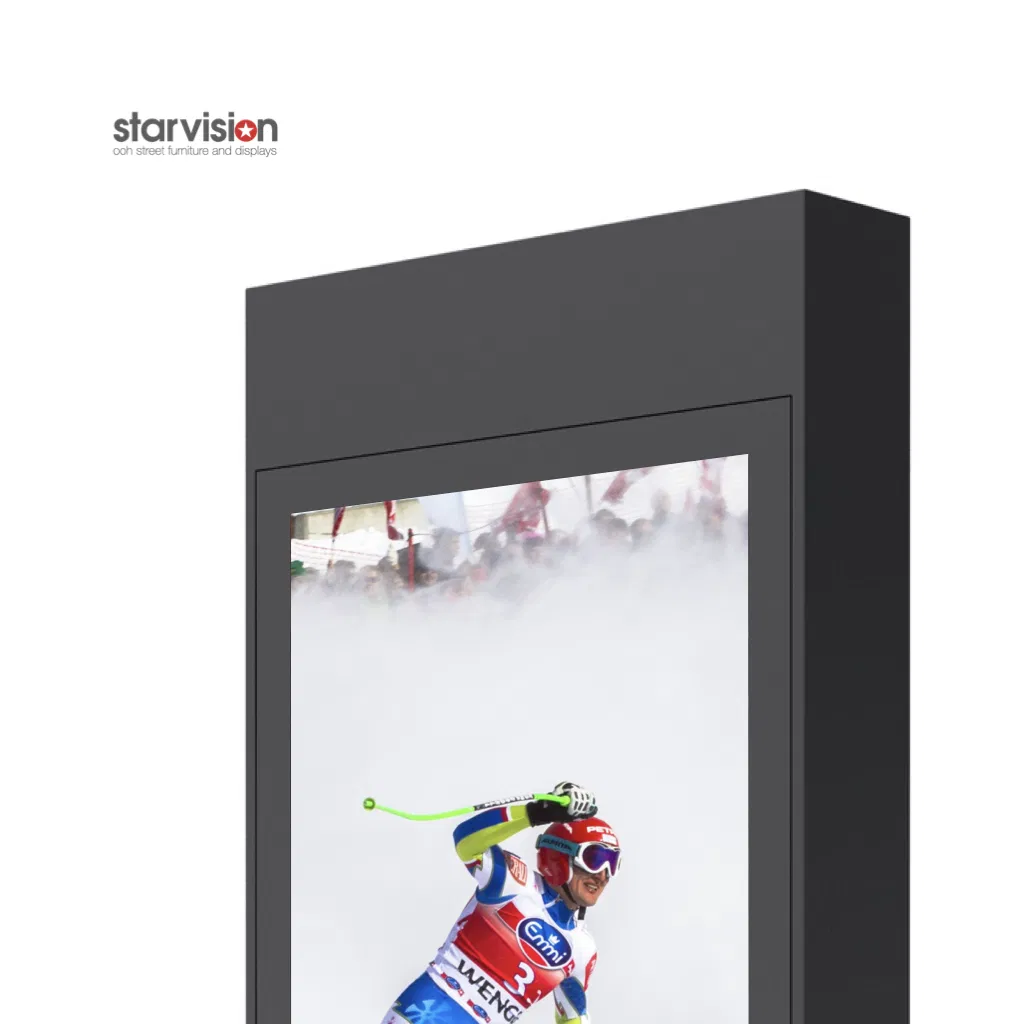 Waterproof IP65 Outdoor Advertising LCD Display Screen Touch Screen Kiosk Ultra Wide Viewing Angle