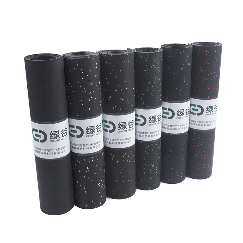 Fitness Rubber Floor Mat Roll, Customized Environmental Protection, Easy to Clean, Anti-Skid Rubber Mats