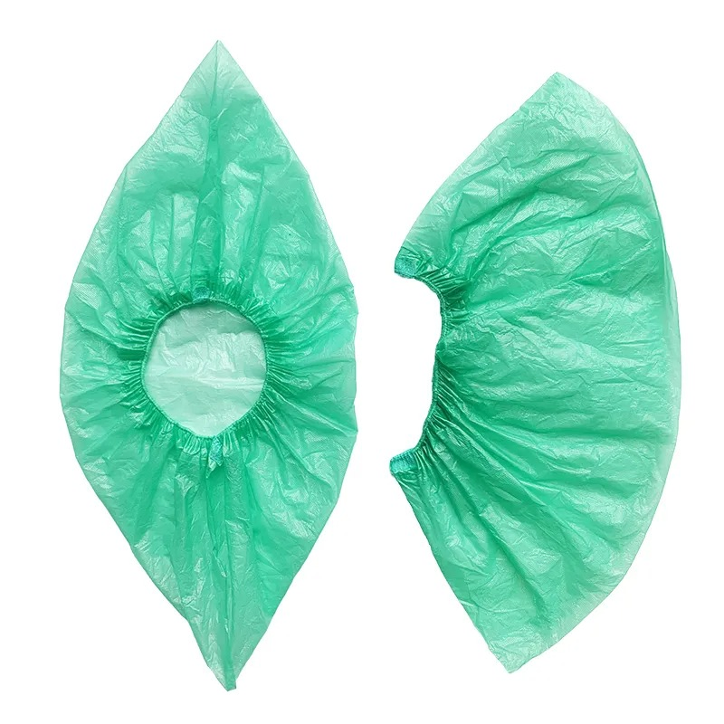 Medical Disposable CPE Shoecover Cleanroom PE Anti Slip Plastic Waterproof Shoe Cover