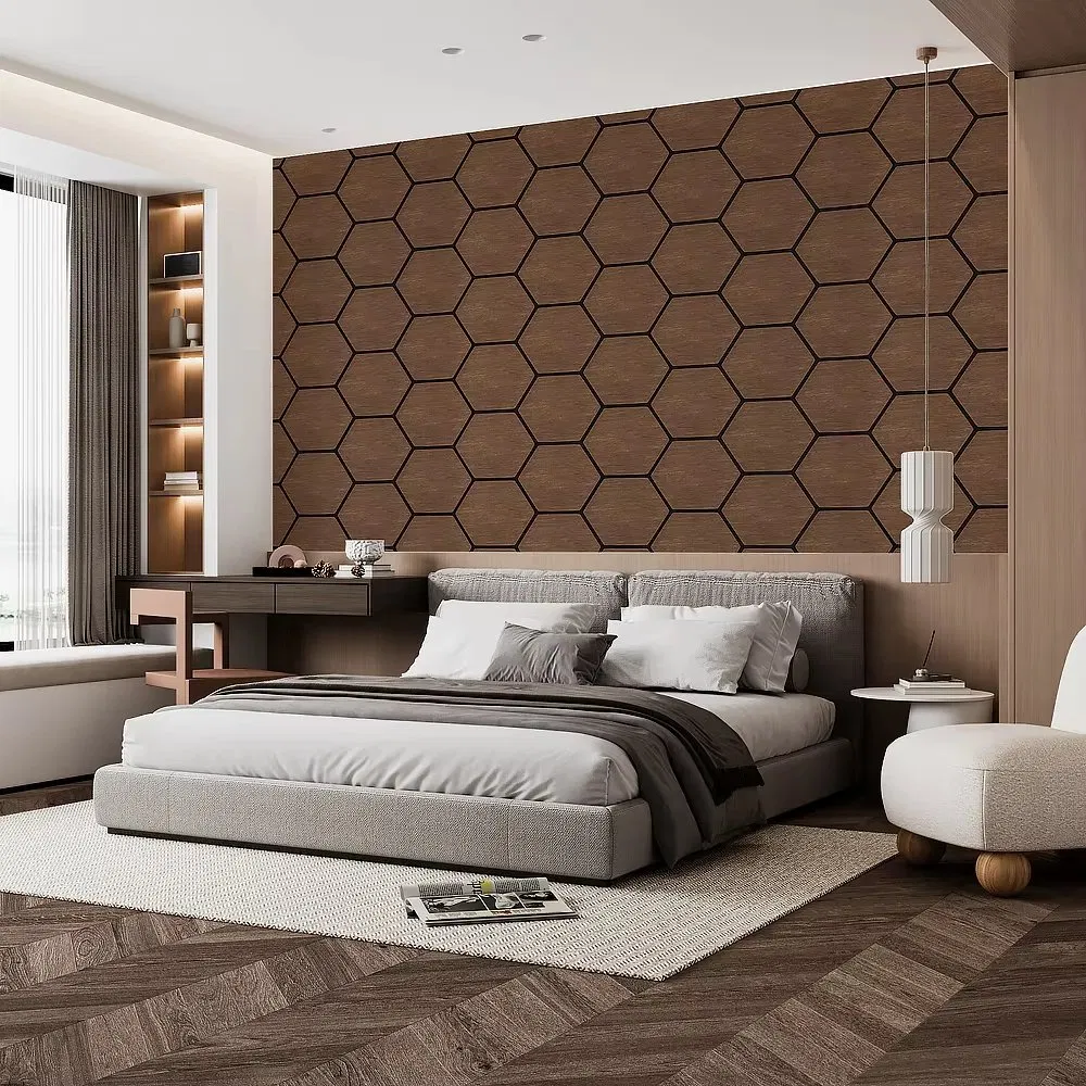 Acoustic Slat Wood Wall Panels for Soundproofing with Popular Wood Colors Finishes