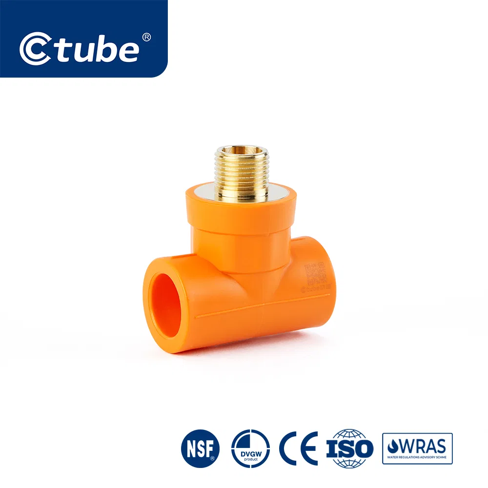 Ctube Premium PPR Male Thread Tee Fittings for Hot & Cold Water Systems
