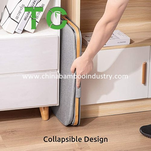 Waterproof Bamboo Laundry Hamper Basket with Lid Storage Basket Dirty Clothes Basket Bamboo Laundry Basket Collapsible Cloth Hamper