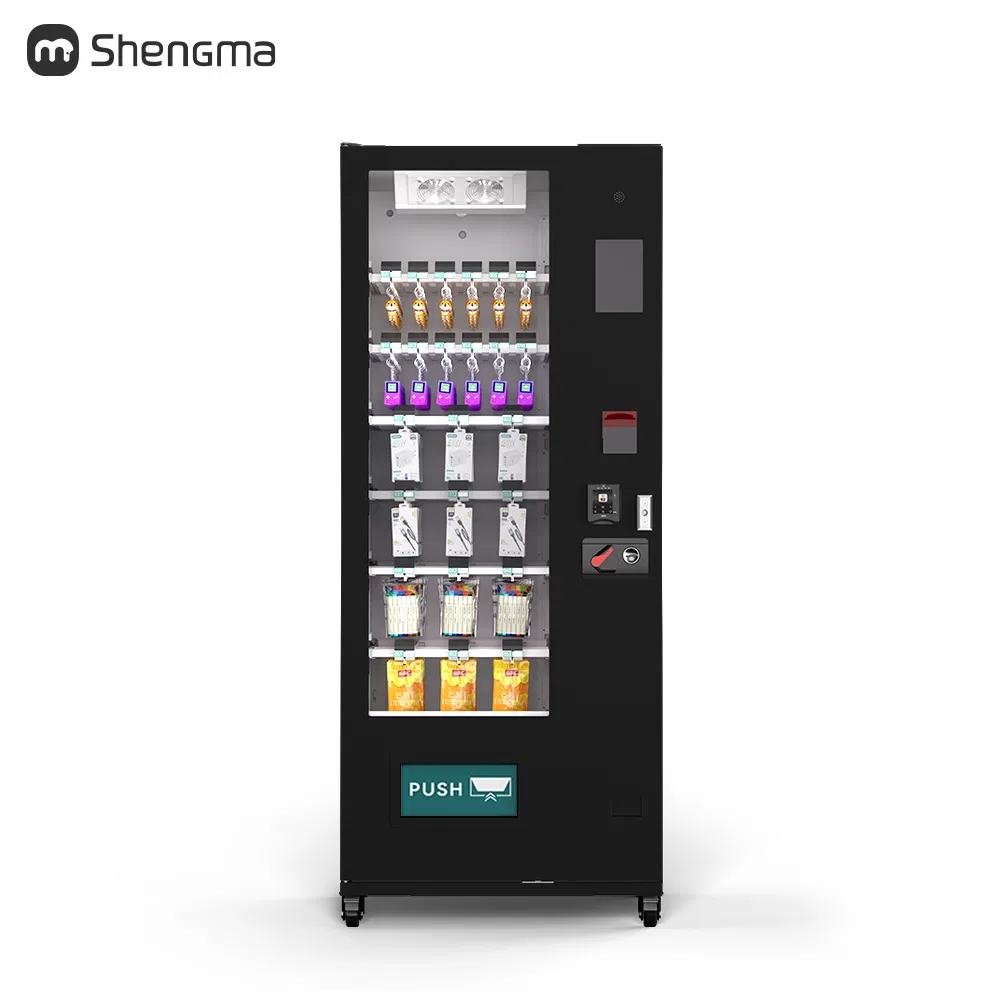 Shengma 36-Spring Spiral Vending Machine Supports Coin Bill and Credit Card Payment