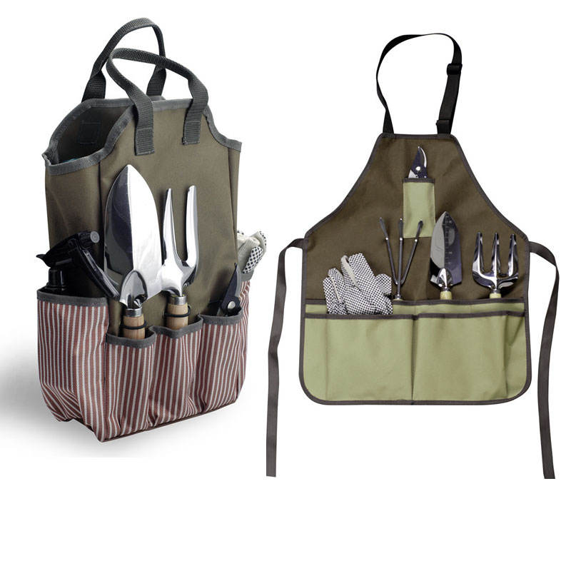 Waterproof Canvas Tool Apron Waxed Cotton Multi-Pocket Adjustable Garden Work Apron Durable Gardener Gift