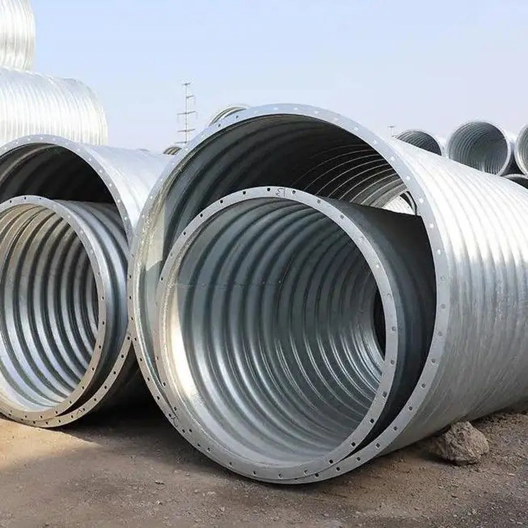 Metal High Quality Multi Plates Assembly Customizable Galvanized Large Diameter Corrugated Steel Pipe