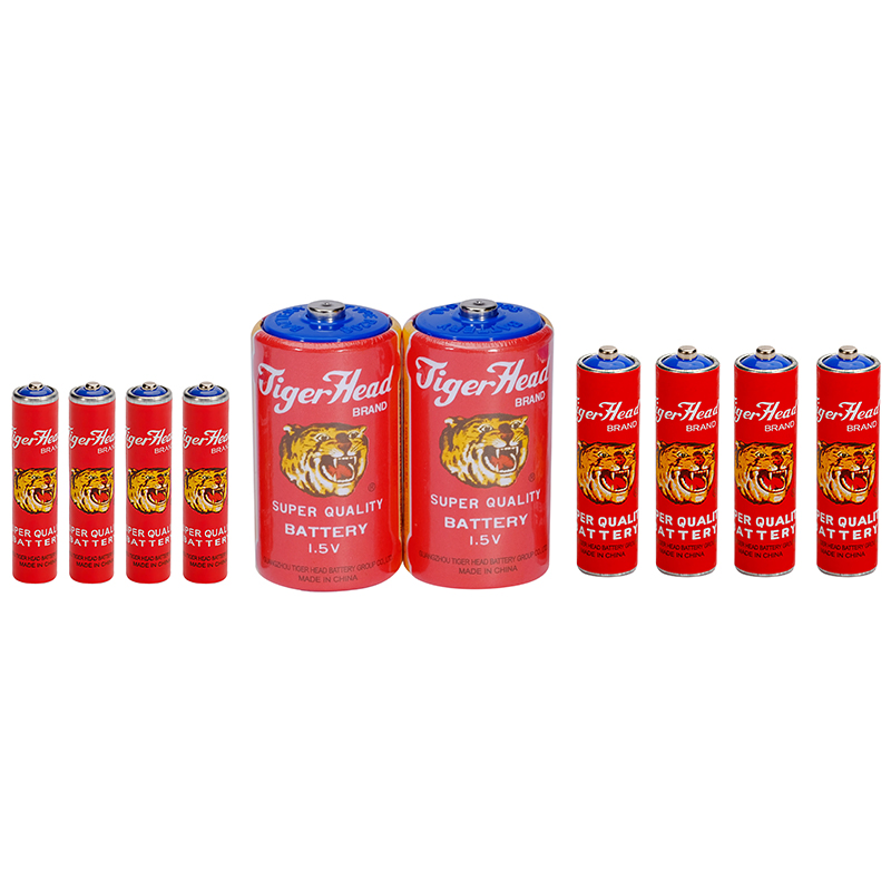 Tiger Head Paper Jacket R20s 1 5V Um1 Dry Cell D AA Torch AAA Battery