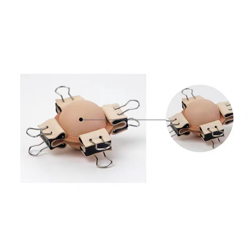 Office Storage Stationery PU Metal Fixed Non-Marking Leather Dovetail Clip