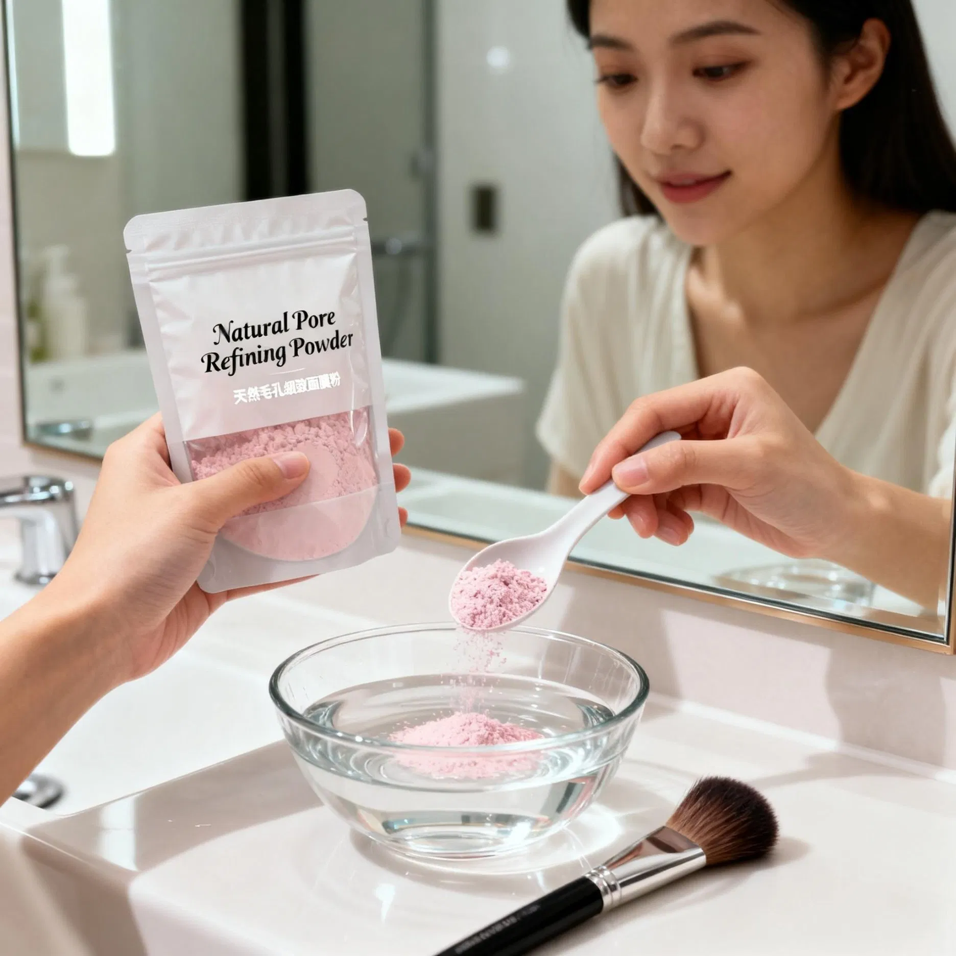 Organic Skin-Lightening Camellia Sinensis Leaf Extract and Xanthan Gum Face Mask for Hyperpigmentation and Clarity