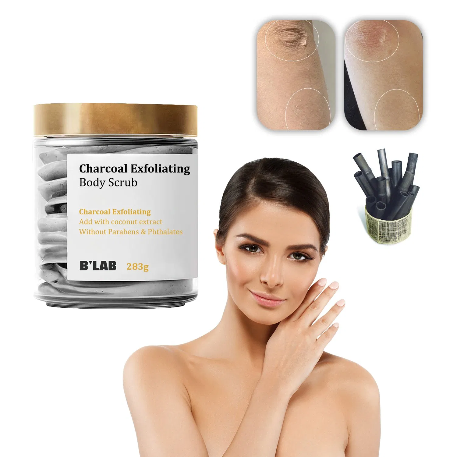 Body Scrub Whitening Natural Gold Body Scrub Vegan Private Label Body Care
