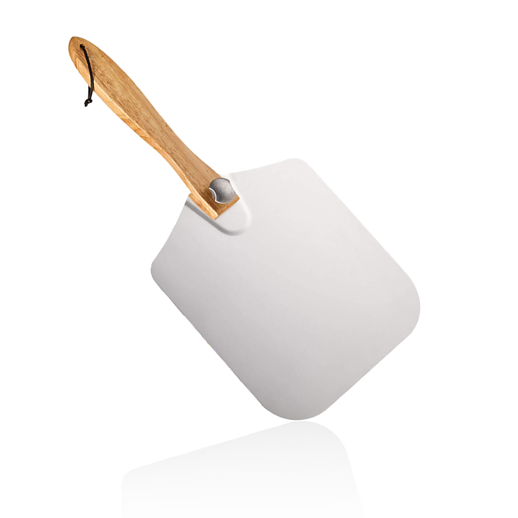 Good Quality Aluminum Alloy Pizza Peel with Foldable Wooden Handle Kitchenware
