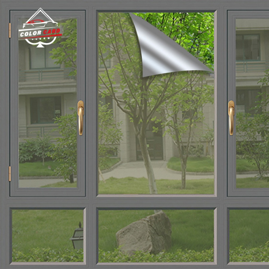 Gold and Silver One-Way Perspective Architectural UV Blocking Window Film