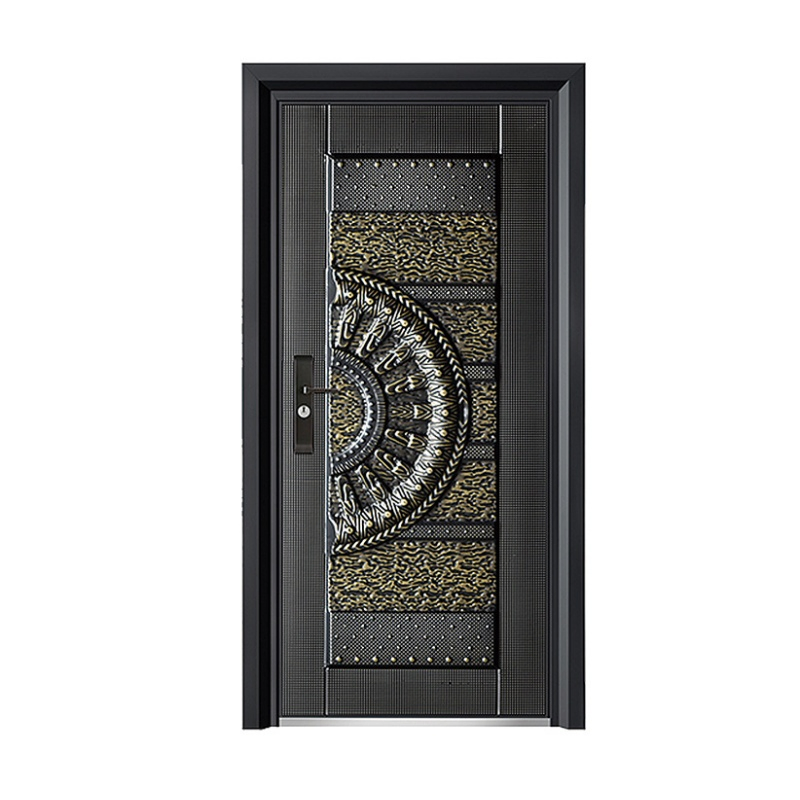 Современная бронированная входная дверь из алюминия и стали