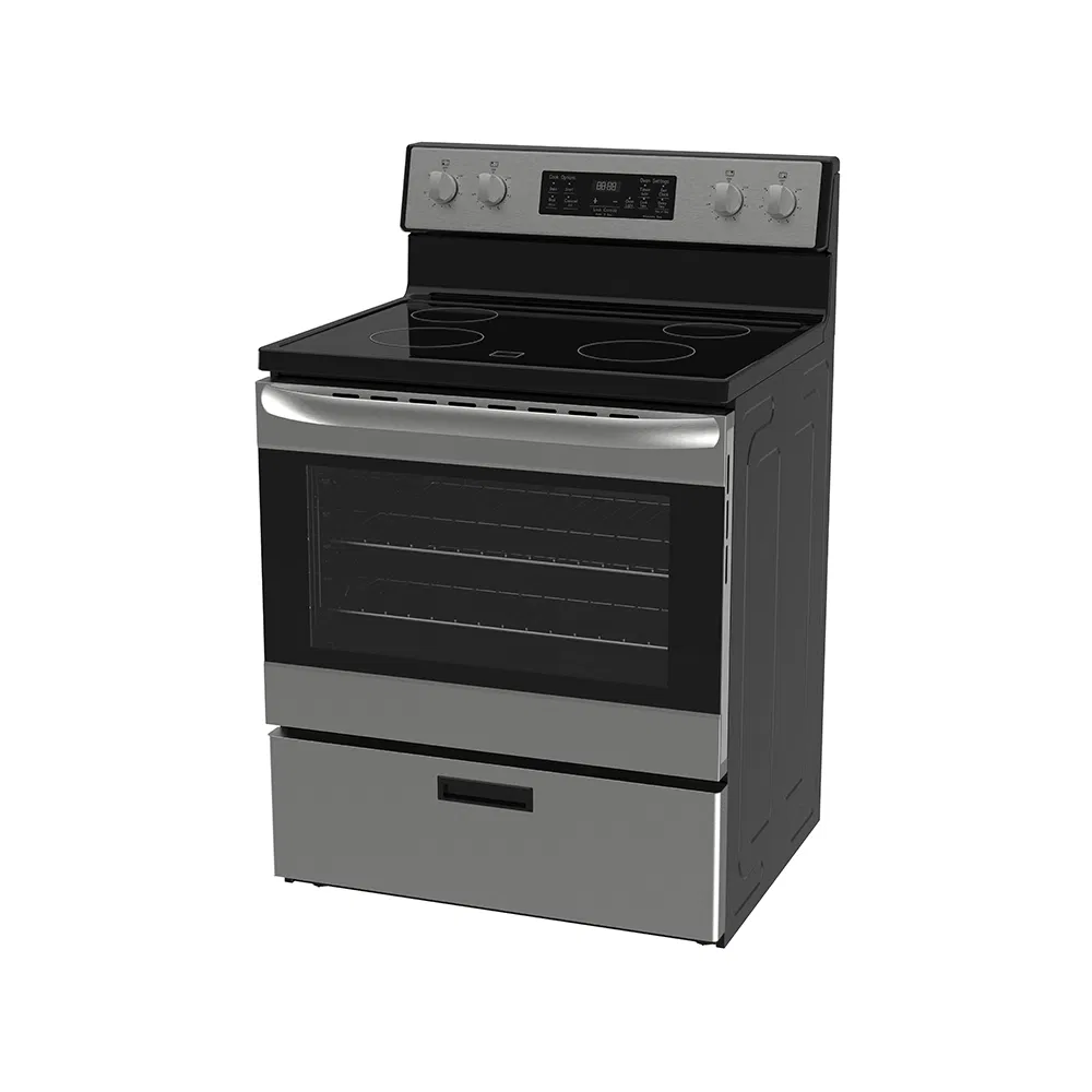 4 Plate Cooktop Home Freestanding Stainless Steel Gas Range Built in Oven